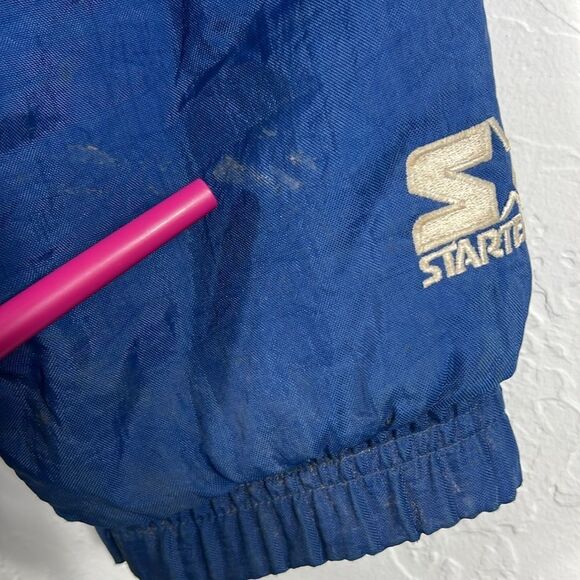 🔥🏈 Vintage DALLAS COWBOYS NFL ProLine Starter Puffer 1/2 Zip Jacket Men Sz Lg - Picture 13 of 14